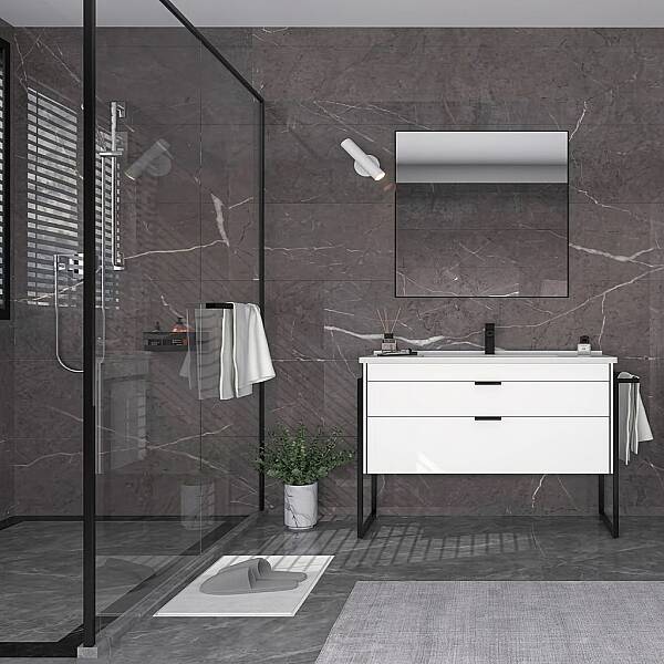 Orka Trio Banyo Dolabı Takımı 100 cm Beyaz - 1