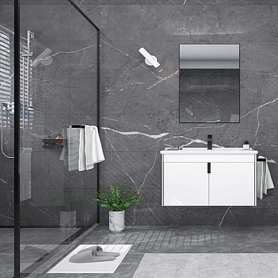 Orka Trio Banyo Dolabı Takımı 80 cm Beyaz - ORKA BANYO