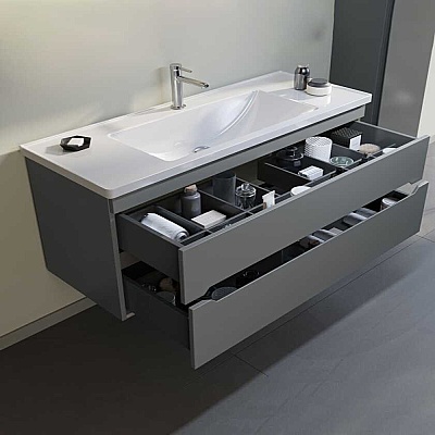 Orka Varna Banyo Dolabı Takımı 120 cm Antrasit - 2