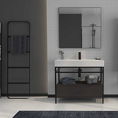 Orka Vegas Banyo Dolabı Takımı 80 cm Antrasit - ORKA BANYO
