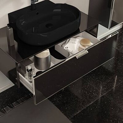 Orka Yalıköy Banyo Dolabı Takımı 90 cm Siyah - Siyah - 3