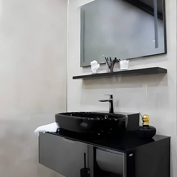 Orka Yalıköy Banyo Dolabı Takımı 90 cm Siyah - Siyah - 2