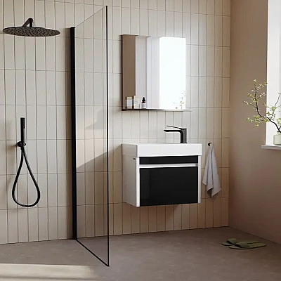 Orka Yedisu Banyo Dolabı Takımı 45 cm Siyah - ORKA BANYO