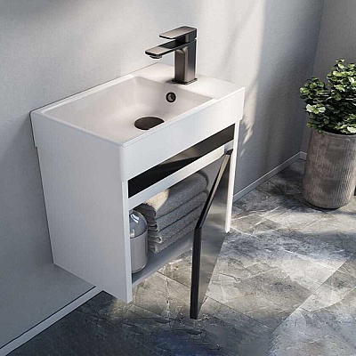 Orka Yedisu Banyo Dolabı Takımı 45 cm Siyah - 3