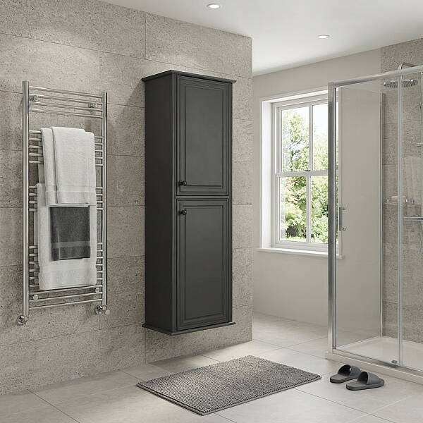 Shower Art Deco Boy Dolabı 36cm Antrasit Gri - 1