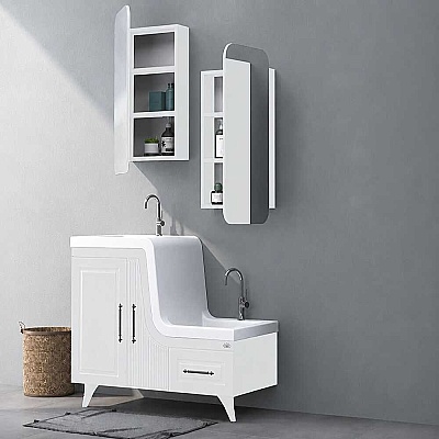 Shower Ceylin Banyo Dolabı 105cm Beyaz - SHOWER
