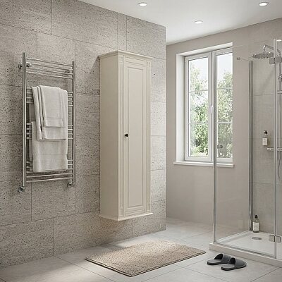 Shower Cristal Boy Dolabı 39cm Açık Gri - SHOWER