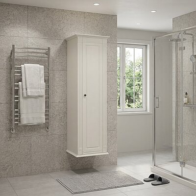 Shower Cristal Boy Dolabı 39cm Beyaz - SHOWER