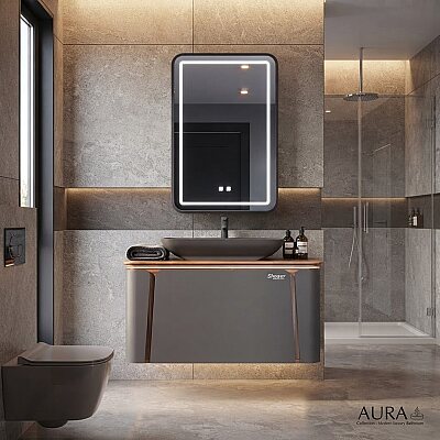Shower Grande Banyo Dolabı 100cm Antrasit Gri - SHOWER