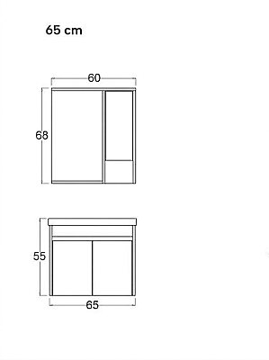 Shower Hazar Banyo Dolabı 65cm Hazar - 2