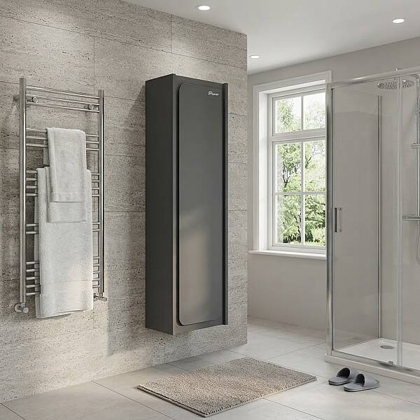 Shower Hitit Boy Dolabı 40cm Antrasit Gri - 1