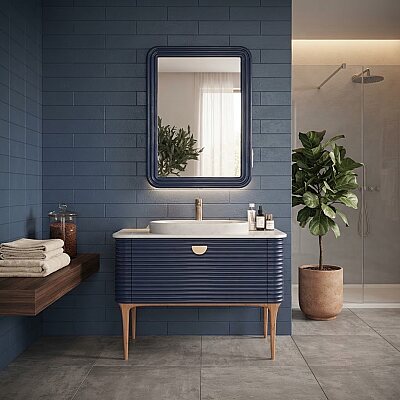 Shower Kapadokya Banyo Dolabı 100cm Lacivert - SHOWER