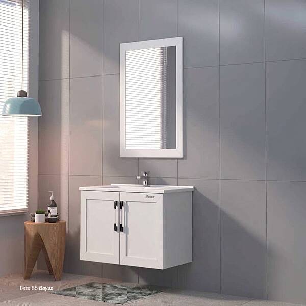 Shower Lexa Banyo Dolabı 85cm Beyaz - 1
