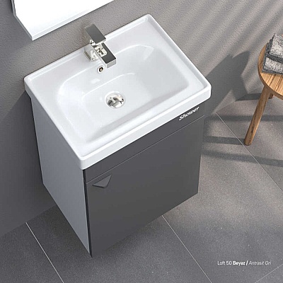 Shower Loft Banyo Dolabı 50cm Antrasit - 2