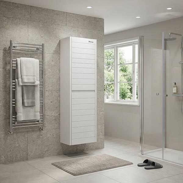 Shower Vesta Boy Dolabı 90cm Beyaz-Beyaz - 1