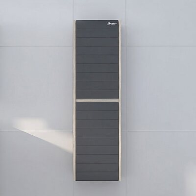 Shower Vesta Boy Dolabı 90cm Kanyon-Antrasit Gri - 2