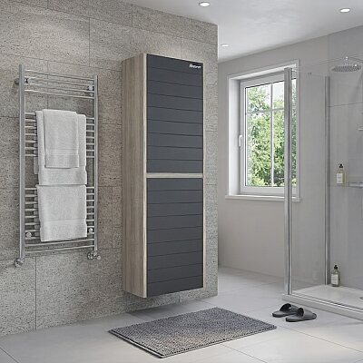 Shower Vesta Boy Dolabı 90cm Kanyon-Antrasit Gri - SHOWER