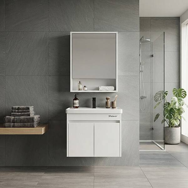 Shower Viva Banyo Dolabı 65cm Beyaz - 1
