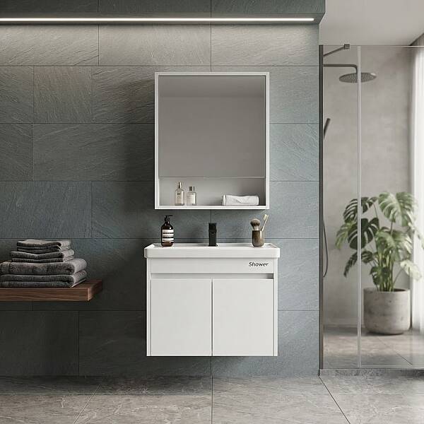 Shower Viva Banyo Dolabı 70cm Beyaz - 1