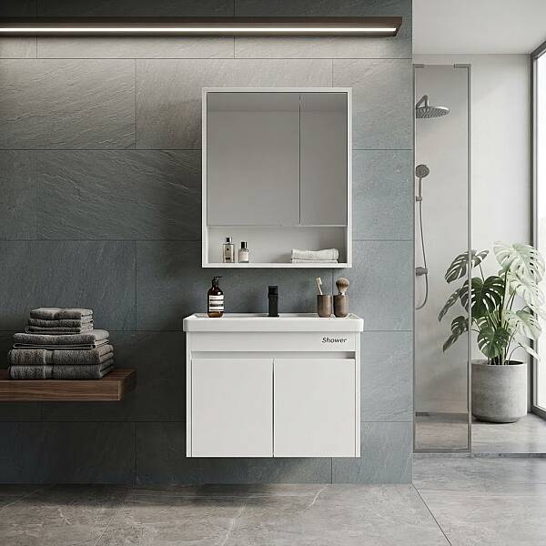 Shower Viva Banyo Dolabı 80cm Beyaz - 1