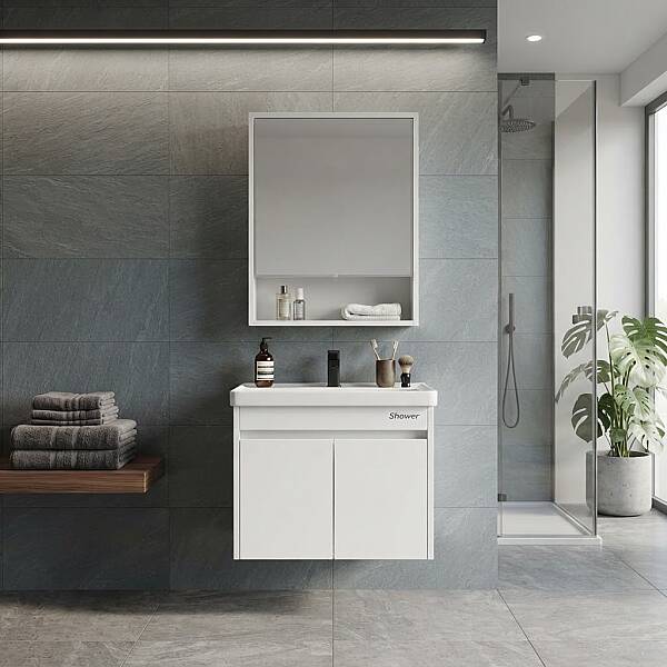 Shower Viva Banyo Dolabı 90cm Beyaz - 1