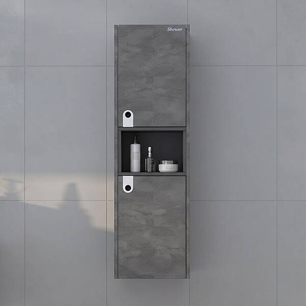 Shower Zaria Boy Dolabı 40cm İrony-Siyah - 2