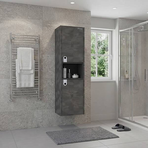 Shower Zaria Boy Dolabı 40cm İrony-Siyah - 1