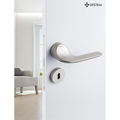 System Fortuna Kapı Kolu HA136RO12 NB - Oda Rozet RO12N NB Saten