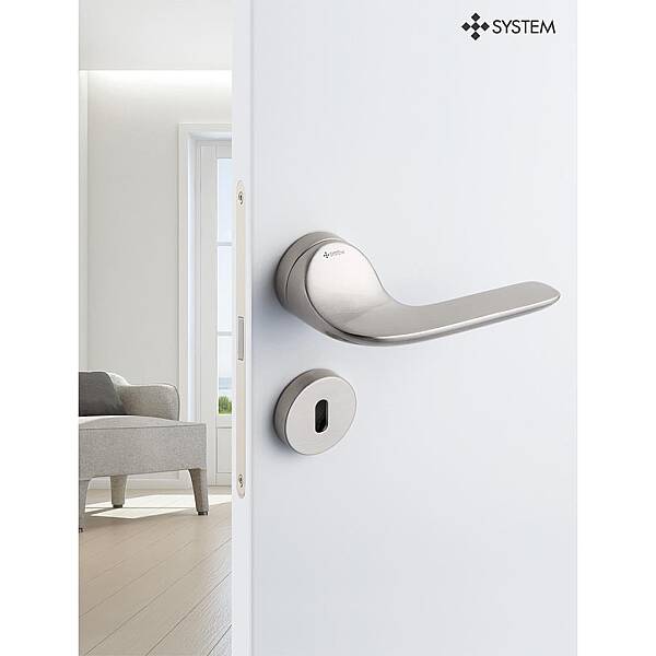 System Fortuna Kapı Kolu HA136RO12 NB - Oda Rozet RO12N NB Saten - 1