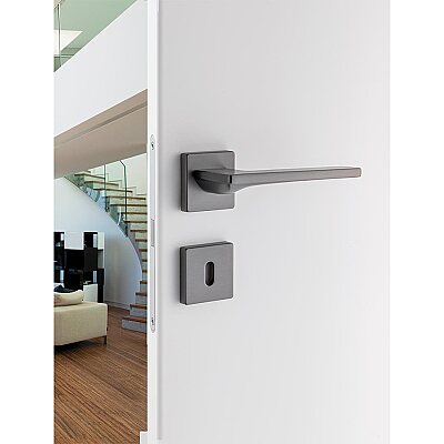 System Sarp Kapı Kolu HA209RO11 NB - Oda Rozet RO11N BBN Füme