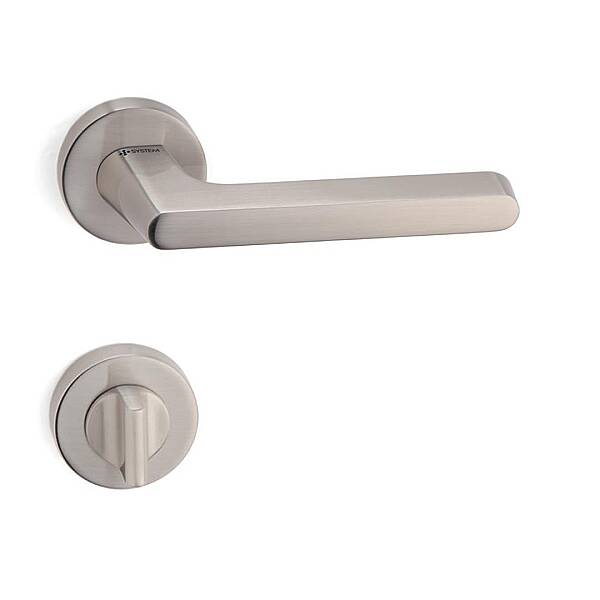 System Tavıra Kapı Kolu HA101RO12 NB - WC Rozet RO12W NB Saten - 1