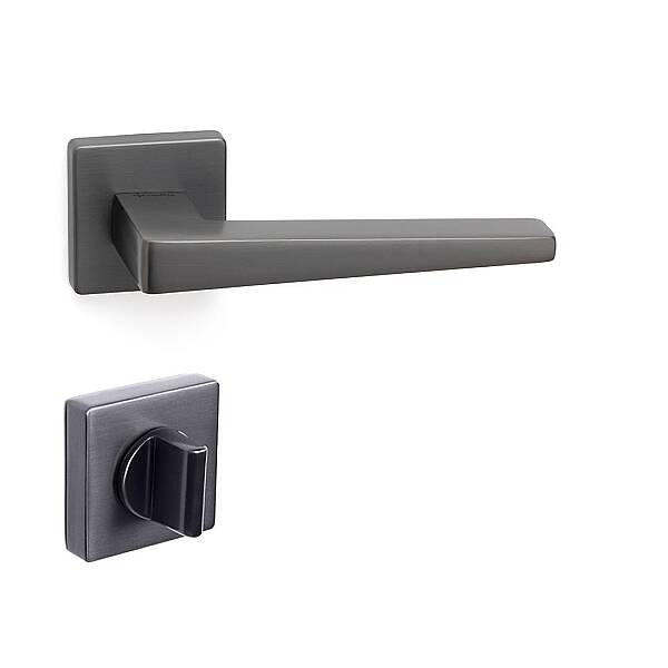 System Vısıon Kapı Kolu HA207RO11 BBN - WC Rozet RO11W Füme - 1