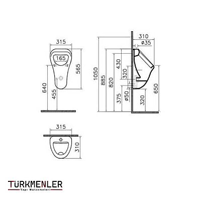 VitrA Arkitekt Pisuvar 6202L003-0198 - 2