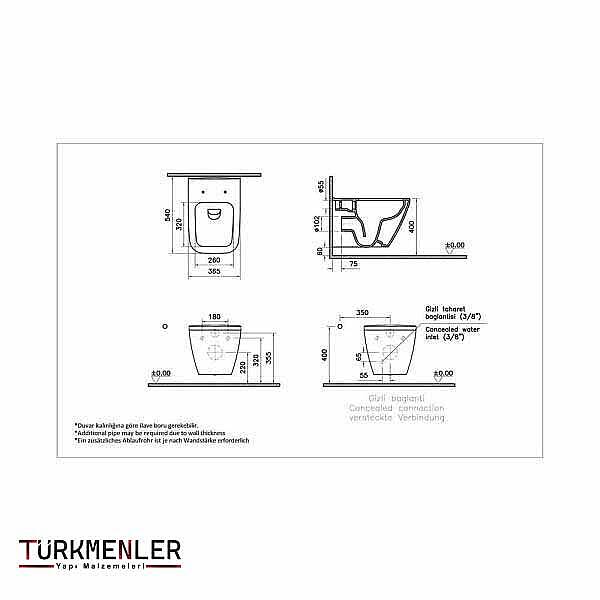 VitrA Integra Square Rim-ex Asma Klozet 7082L003-0090 - 2