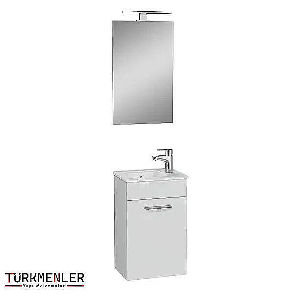 VitrA Vitra Mia 75022 Banyo Dolabı Takımı Seti Kapaklı 40 Cm Parlak Beyaz - 2