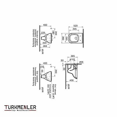 VitrA S20 Square Asma Klozet 7508L003-0850 - 2
