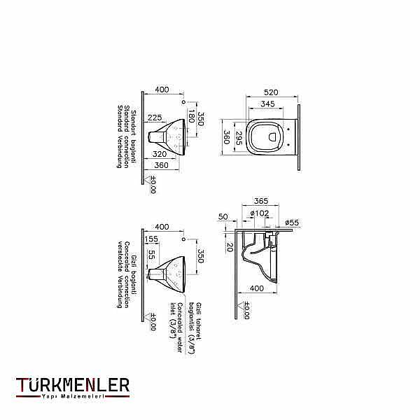 VitrA S20 Square Asma Klozet 7508L003-0850 - 2