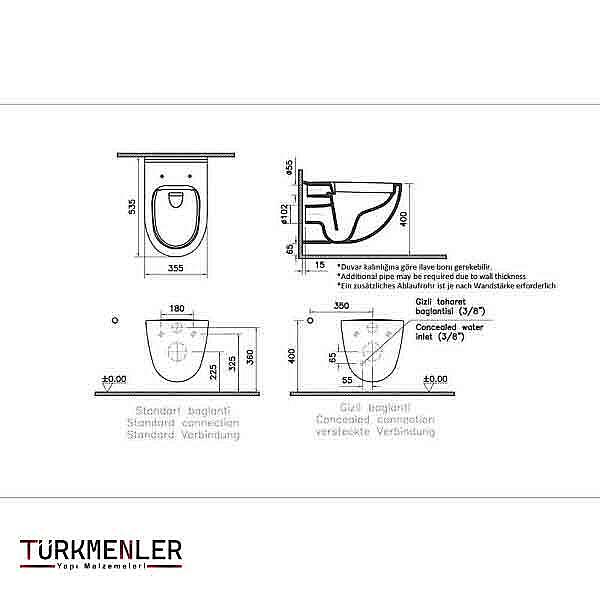 VitrA S40 SmoothFlush Asma Klozet 7759L003-0850 - 2