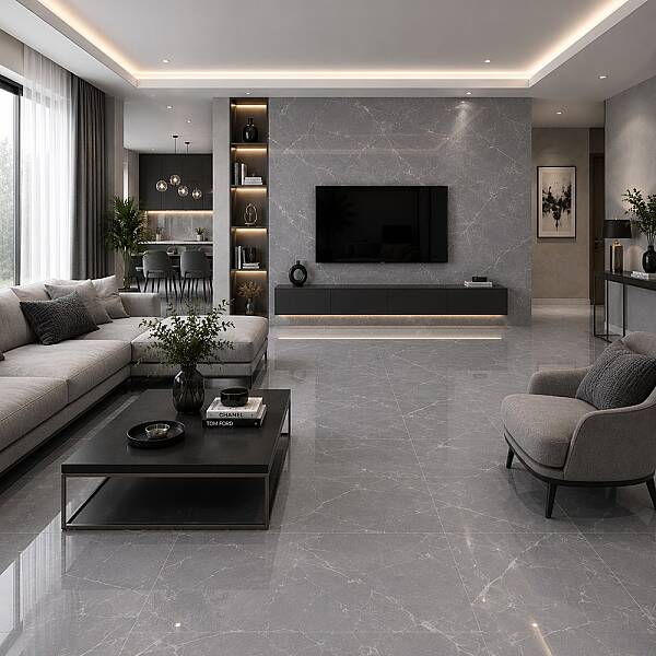 Yurtbay Seramik Maison Gri Polished Sırlı Granit (60x120cm) - 1
