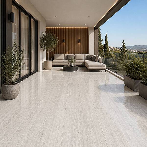 Yurtbay Seramik Travertino Roma Bianco Polished Rek. (60x120cm) - 1