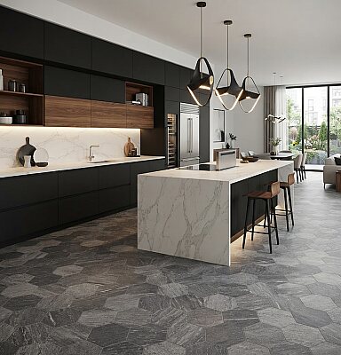 Yurtbay Seramik Vesta Stone Hexagon Mat (45x45cm) - YURTBAY SERAMİK